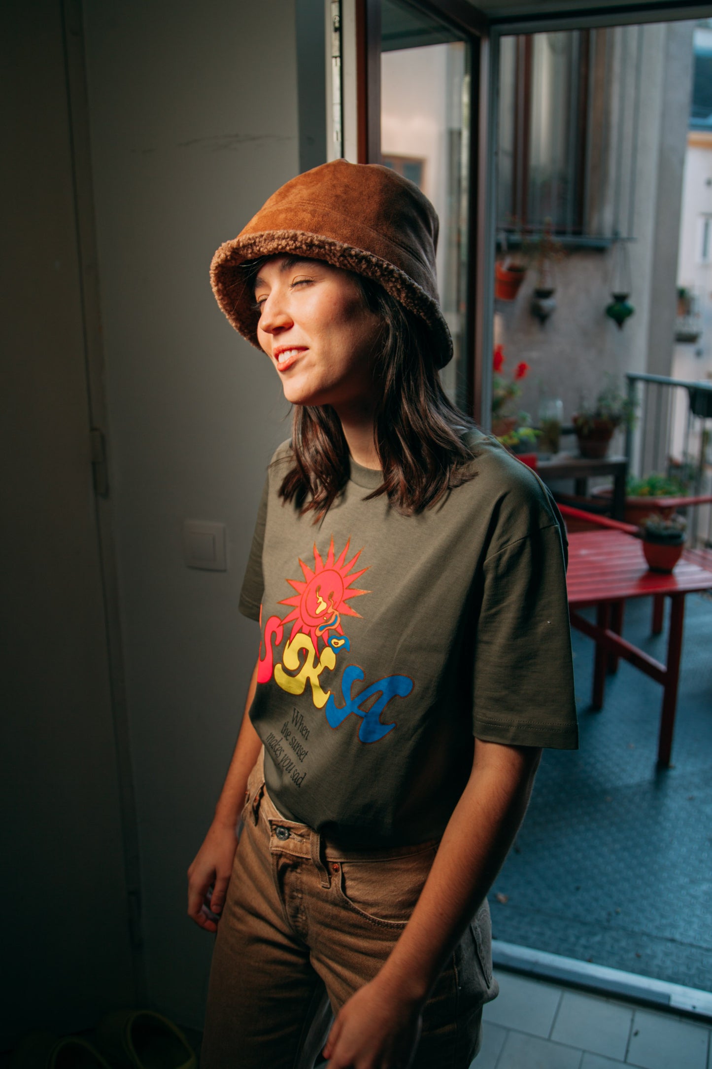 OSKA T-Shirt "Sun" - olive