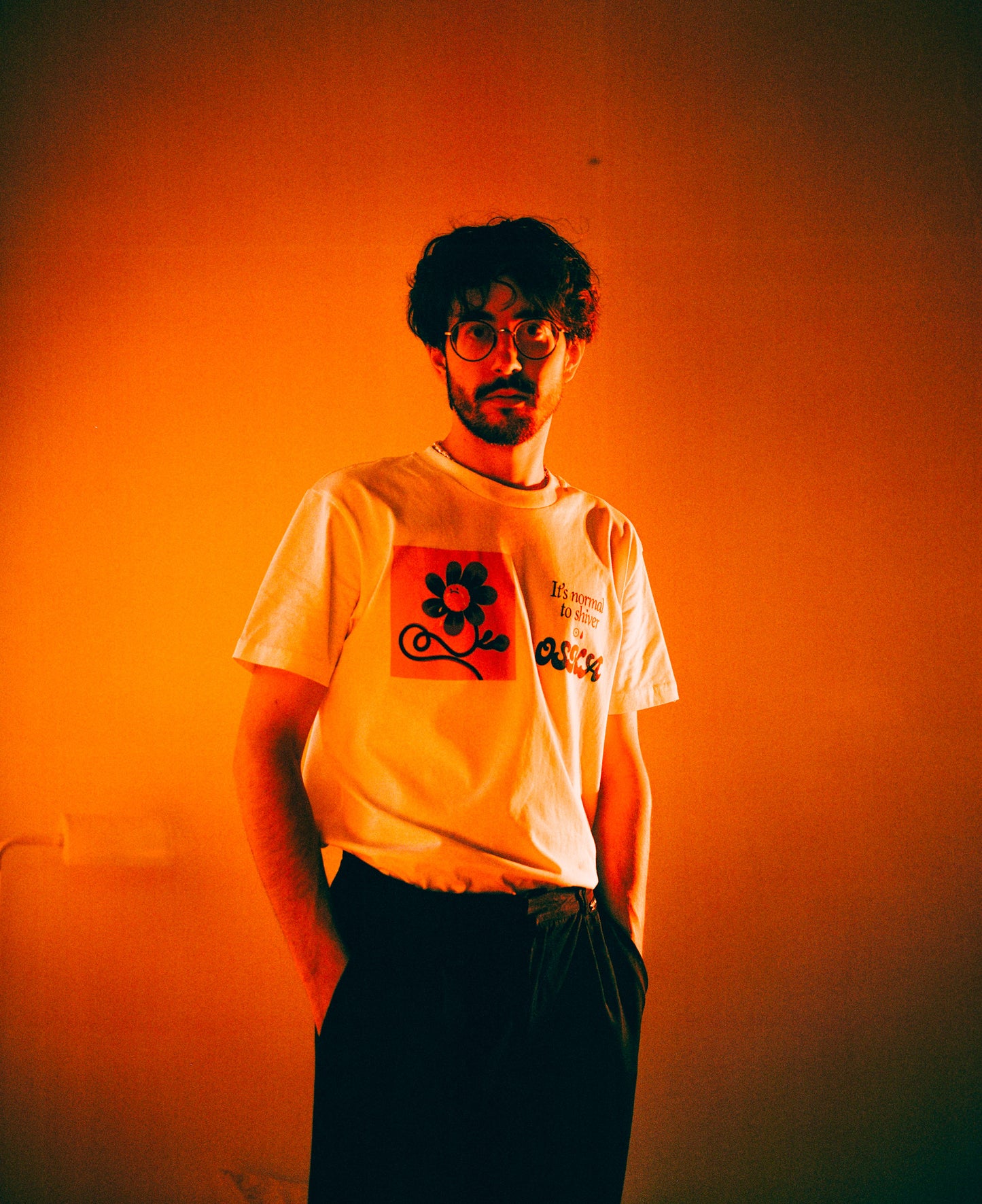 OSKA T-Shirt "Flower" -white