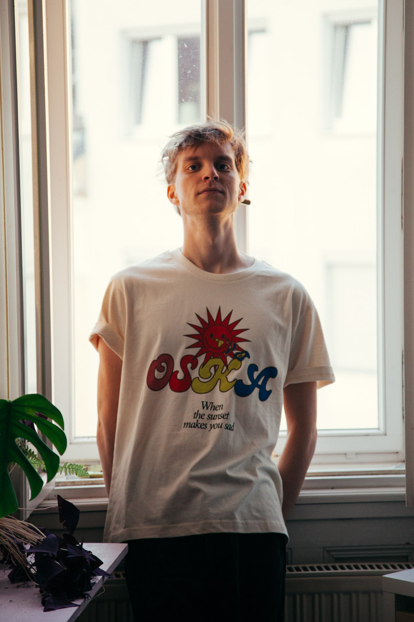 OSKA T-Shirt "Sun" - natural