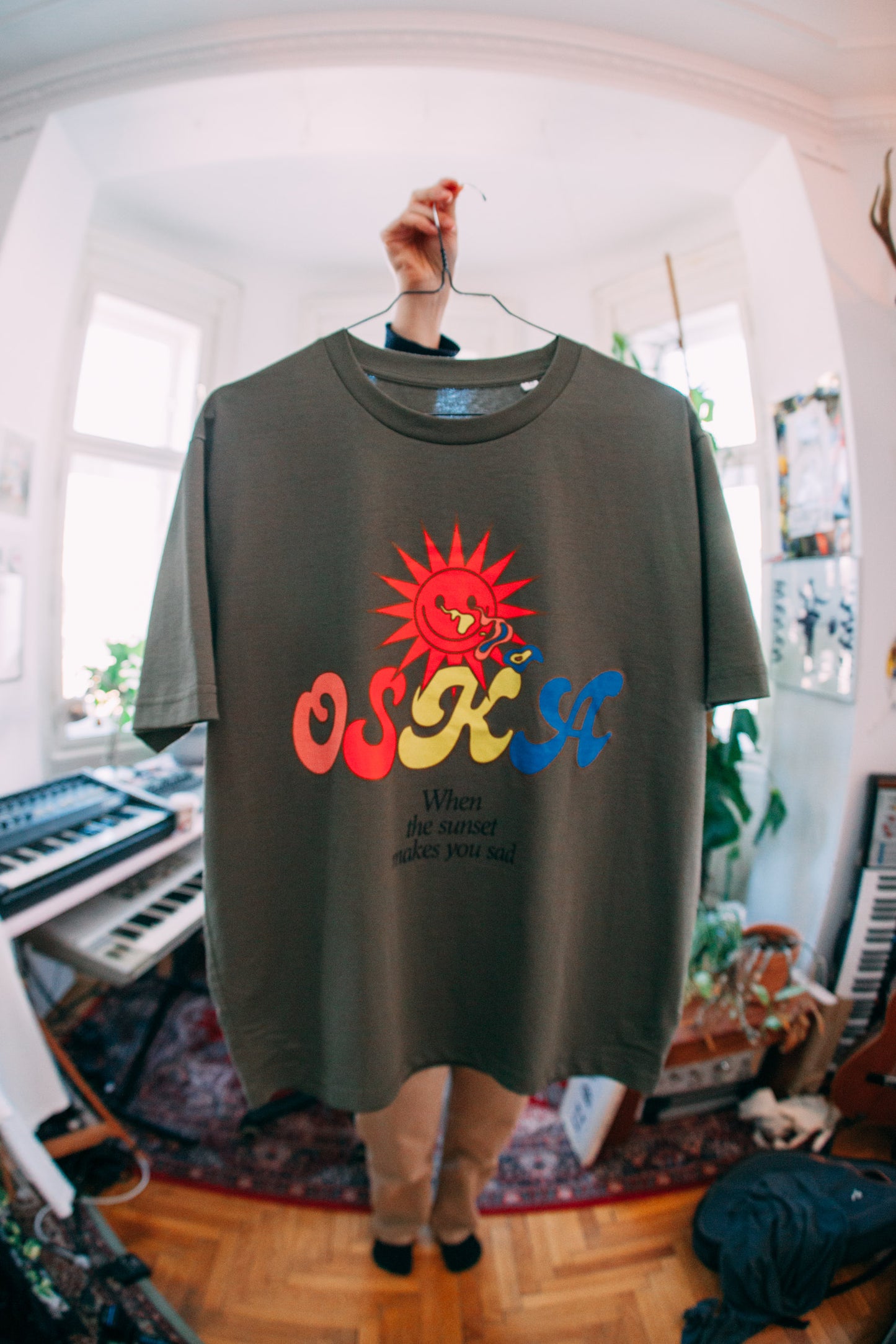 OSKA T-Shirt "Sun" - olive